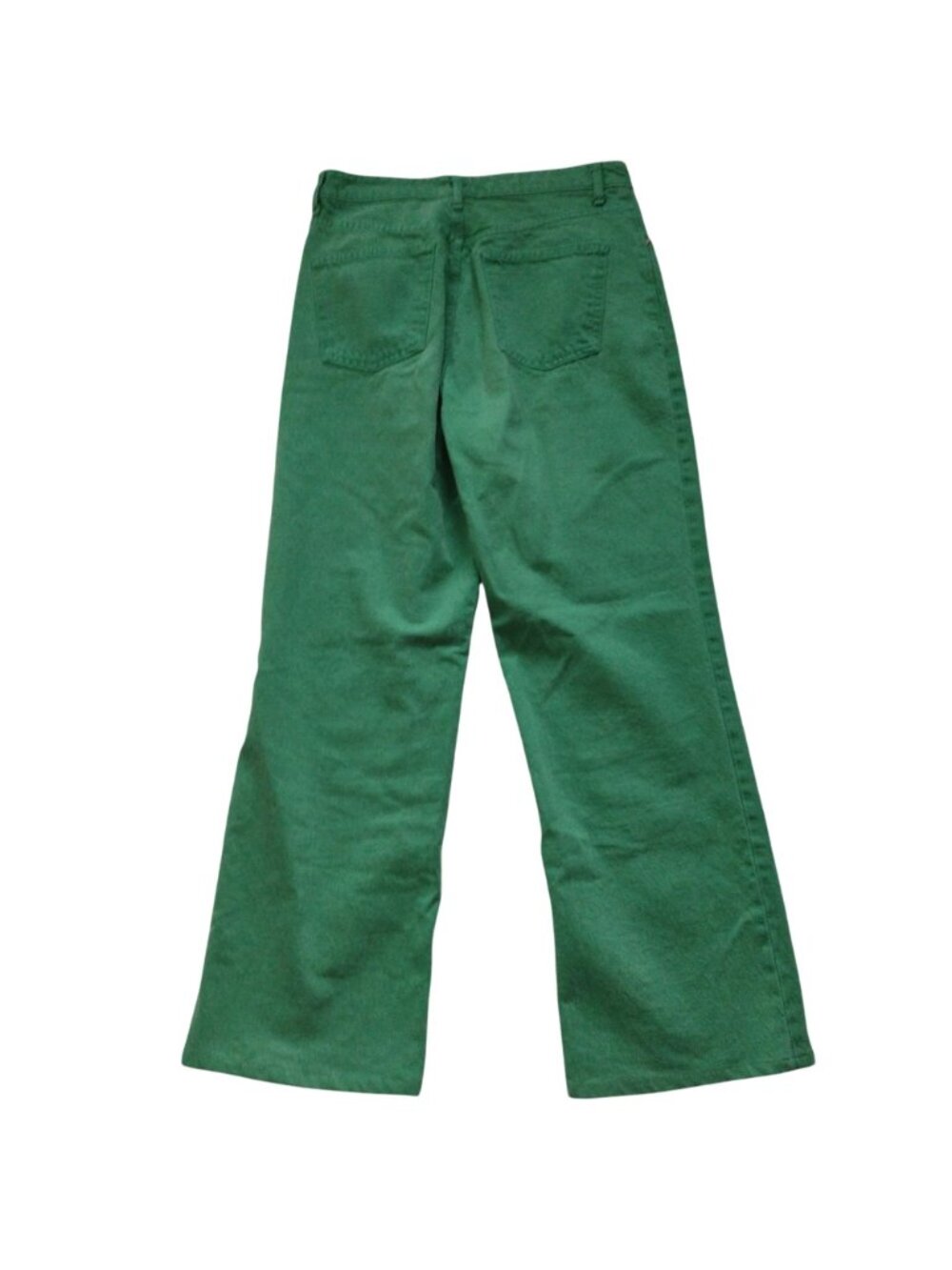 Zara Green Straight Leg Jeans 8 High Rise Bright Whimsical Denim - Picture 7 of 8